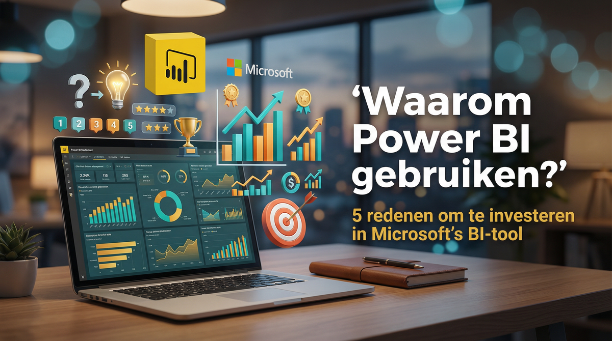 waarom powerbi gebruiken tekst en een dashboard op een laptopscherm